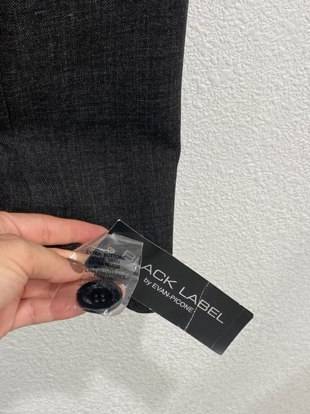 Black Label by Evan-Picone Open Notch Collarless Blazer Charcoal Gray NWT 16 - Picture 12 of 14